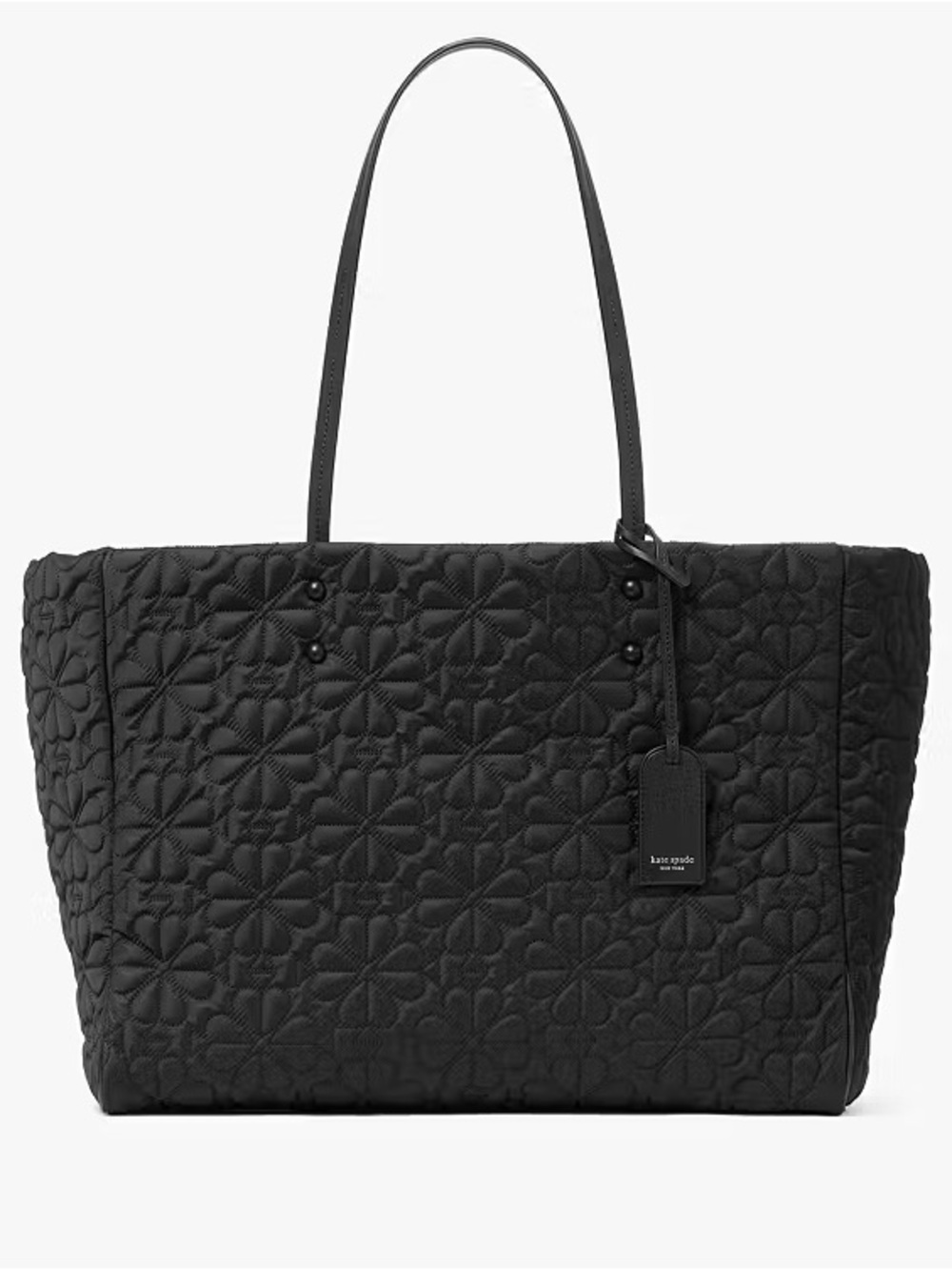 ♠️Kate Spade Tilly Quilted Nylon Large Tote Bag, Black NEW NWT